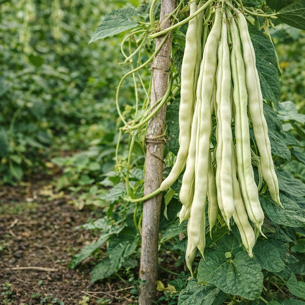Ivory Silk Garden Beans HighYield Non-GMO Seeds