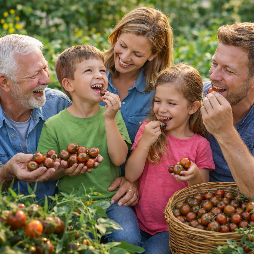 Black Striped Cherry Tomato Seeds 100+ Non-GMO Heirloom Sweet High Yield