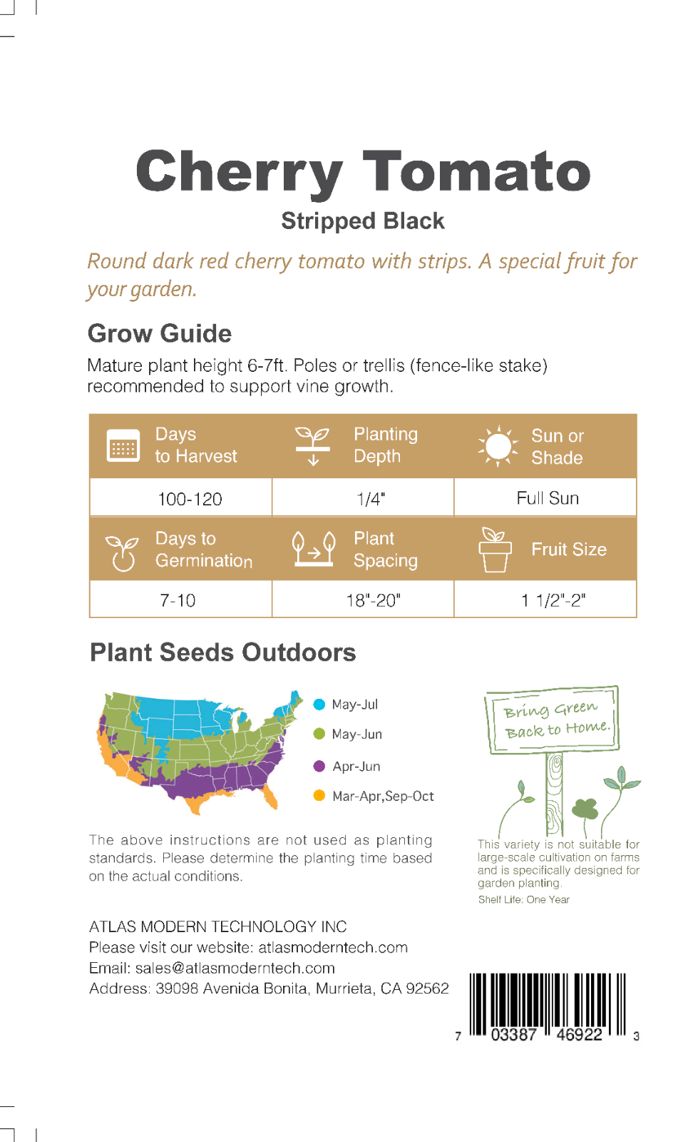 Black Striped Cherry Tomato Seeds 100+ Non-GMO Heirloom Sweet High Yield