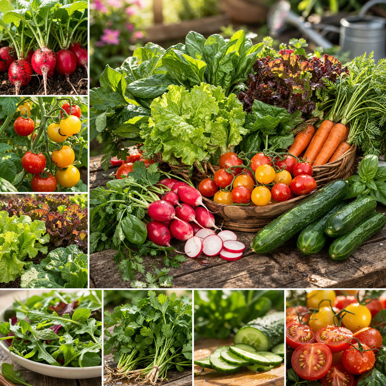 Salad Garden Seeds Kit 16 Varieties 10000+ Seeds Non-GMO Vegetable Mix