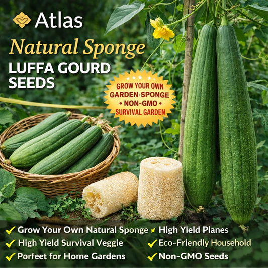 Luffa Gourd Seeds Non-GMO Long Smooth Sponge Gourd Easy Grow