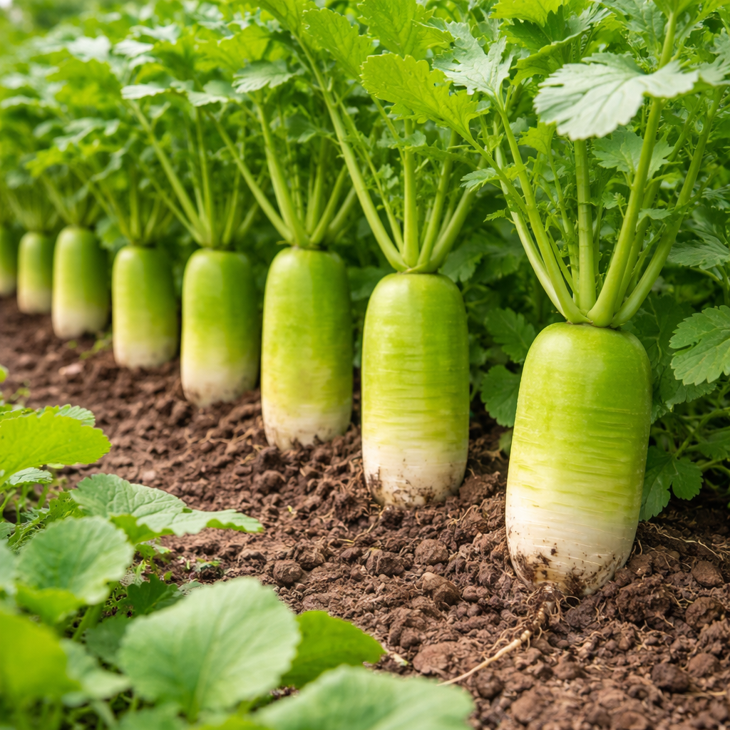 Green Radish Seeds 150+ Asian Daikon Non-GMO Crisp Sweet Easy Grow