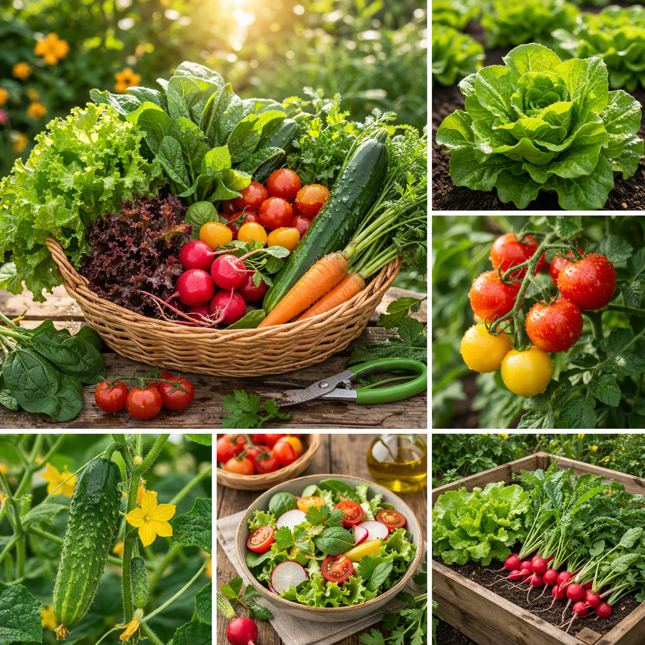 Salad Garden Seeds Kit 16 Varieties 10000+ Seeds Non-GMO Vegetable Mix