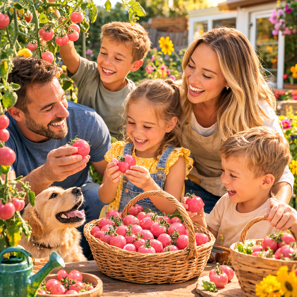 Super Sweet Pink Cherry Tomato Seeds 200+  Non-GMO Garden Snack Tomato