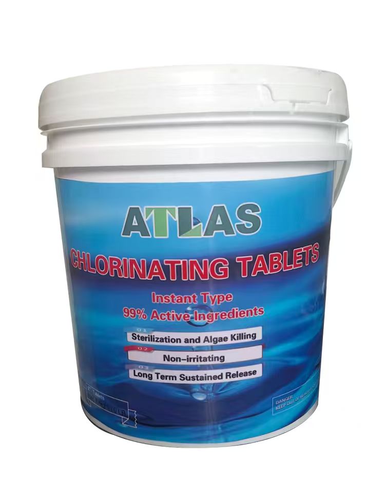 Atlas AquaShield Pool Chlorine Tablets  99% Active Chlorine • Long-Lasting Water Protectio