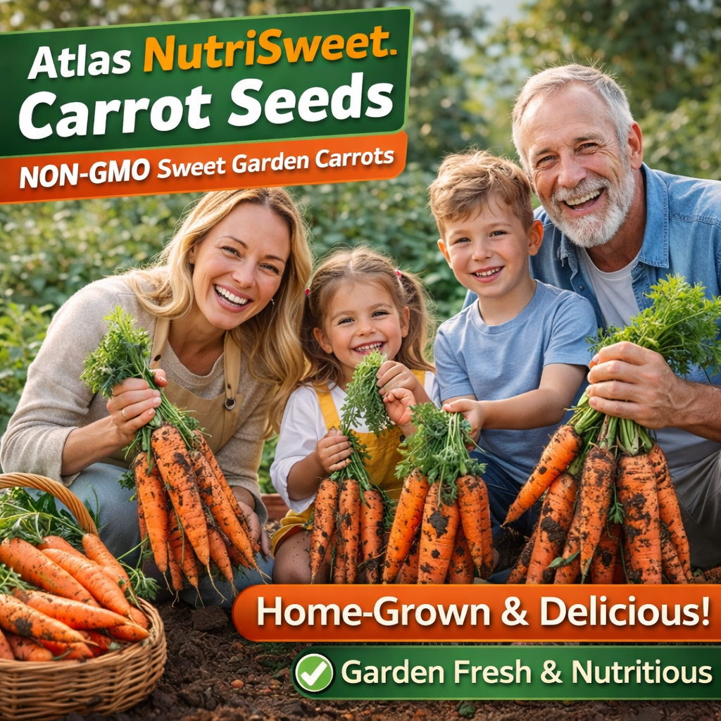 NutriSweet Carrot Seeds – Non-GMO Sweet Garden Carrots 1000+ Seeds