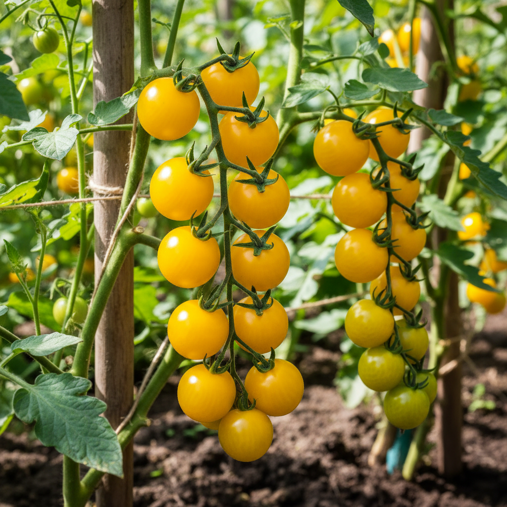 Golden Sweet Yellow Cherry Tomato Seeds 200+ Non-GMO Garden Snack Tomato