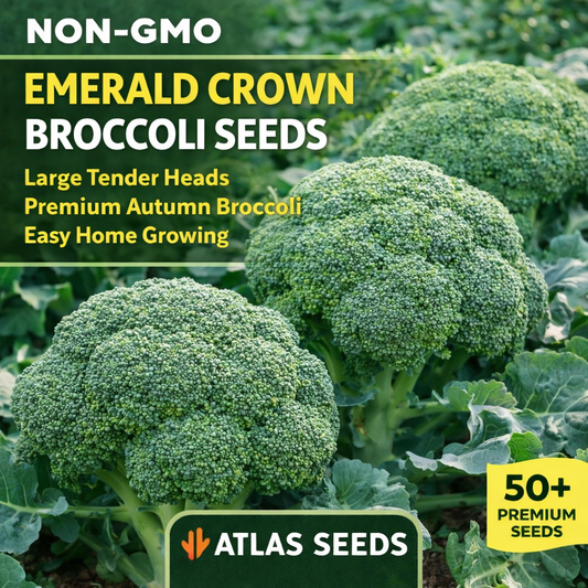 Merald Crown Broccoli Seeds Non-GMO Large Heads EasyGrow