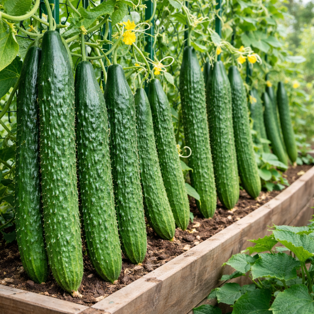 Cucumber Seeds Non-GMO Crisp Long Green Easy Grow Garden