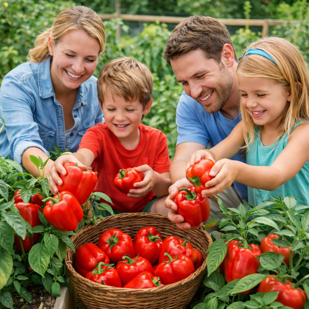 Giant Red Bell Pepper Seeds 50+ Non-GMO Sweet High Yield Easy Grow