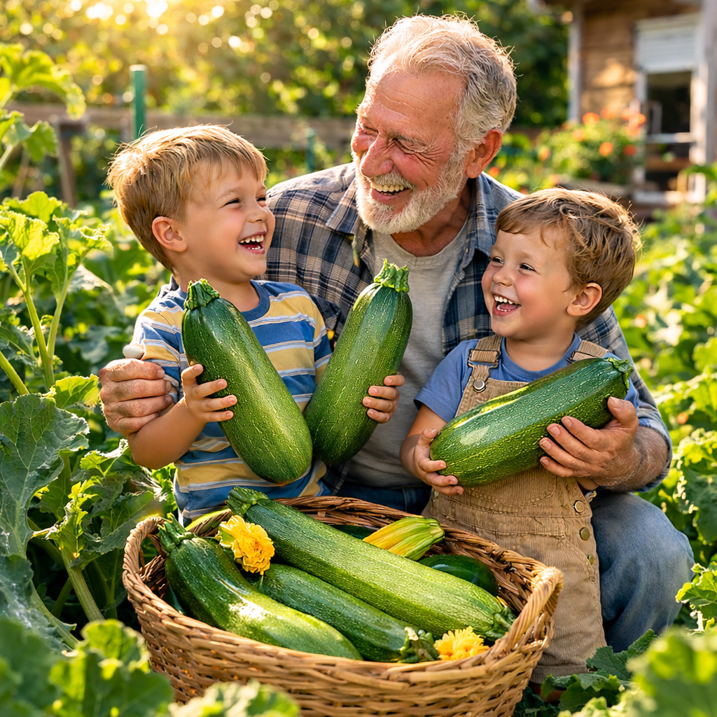Emerald Star Zucchini Seeds Non-GMO High Yield Easy Grow Squash