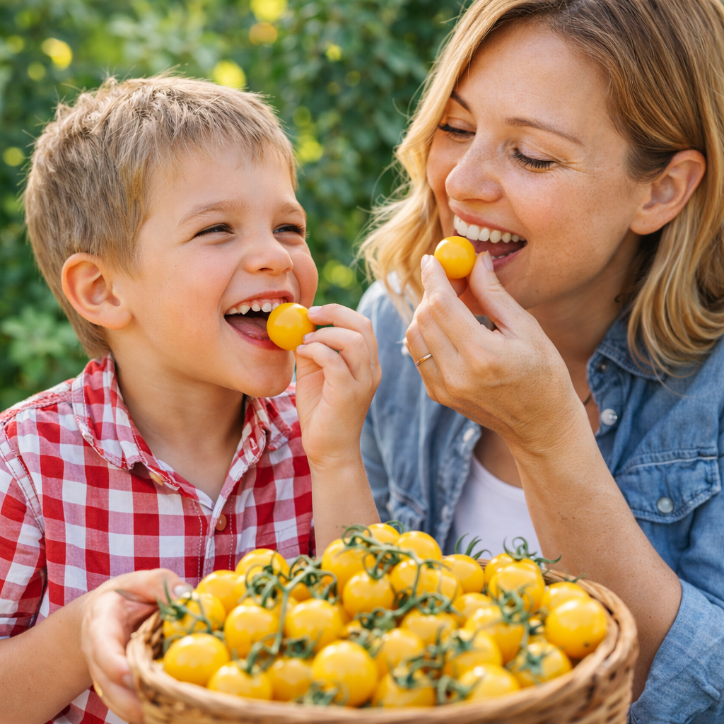 Golden Sweet Yellow Cherry Tomato Seeds 200+ Non-GMO Garden Snack Tomato