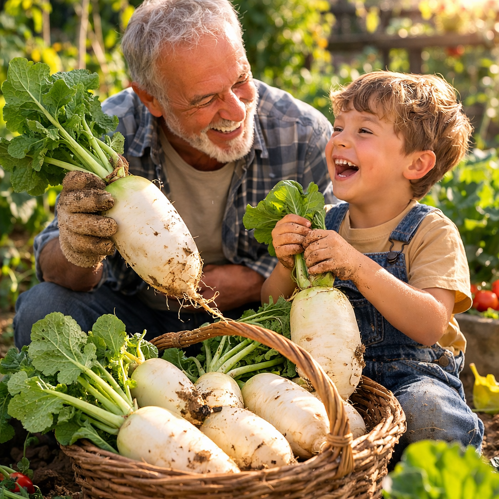 Snow Pearl Turnip Seeds Sweet White Non-GMO Easy Grow High Yield